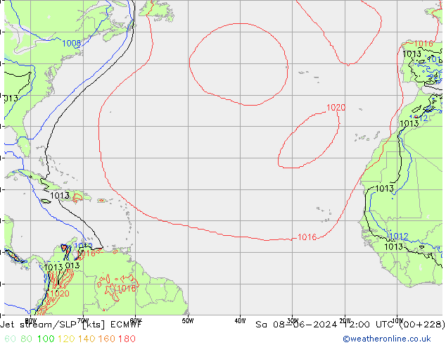 Courant-jet ECMWF sam 08.06.2024 12 UTC