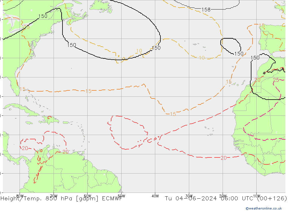 Height/Temp. 850 hPa ECMWF  04.06.2024 06 UTC