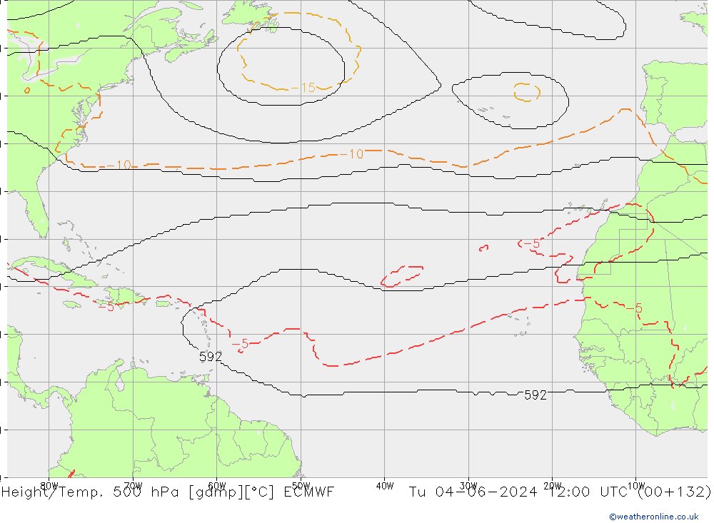 Géop./Temp. 500 hPa ECMWF mar 04.06.2024 12 UTC