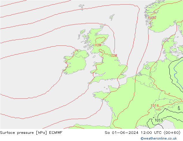 pression de l'air ECMWF sam 01.06.2024 12 UTC