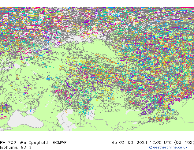 RV 700 hPa Spaghetti ECMWF ma 03.06.2024 12 UTC