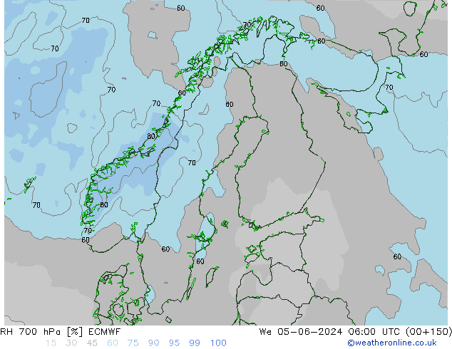 RH 700 hPa ECMWF St 05.06.2024 06 UTC