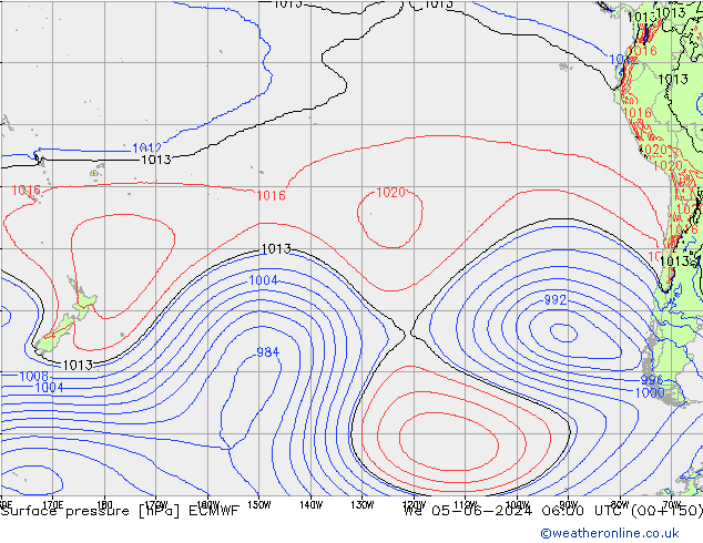 приземное давление ECMWF ср 05.06.2024 06 UTC