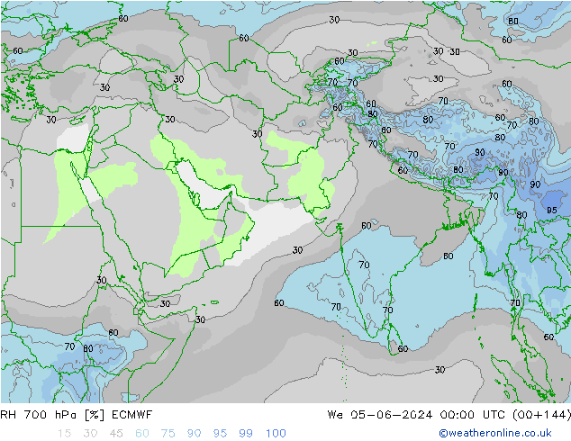 RH 700 hPa ECMWF St 05.06.2024 00 UTC