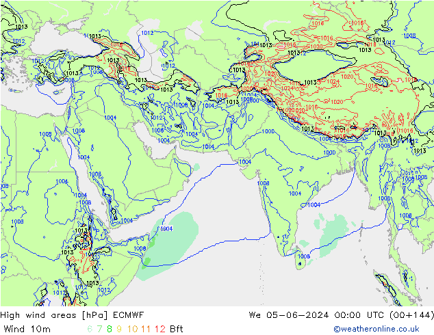 High wind areas ECMWF St 05.06.2024 00 UTC