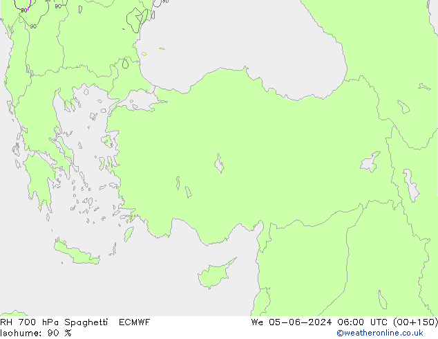 RV 700 hPa Spaghetti ECMWF wo 05.06.2024 06 UTC