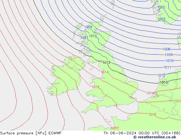 Yer basıncı ECMWF Per 06.06.2024 00 UTC