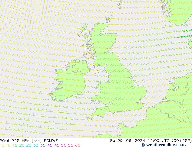 Vent 925 hPa ECMWF dim 09.06.2024 12 UTC