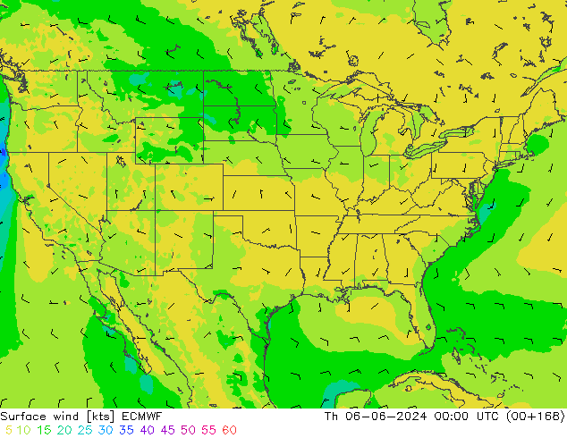 Vent 10 m ECMWF jeu 06.06.2024 00 UTC