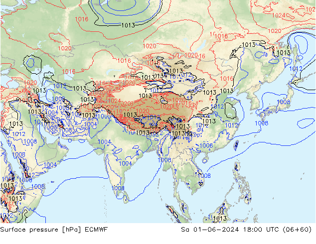 pression de l'air ECMWF sam 01.06.2024 18 UTC