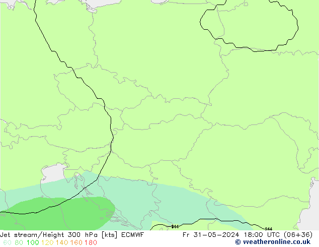 Jet stream/Height 300 hPa ECMWF Fr 31.05.2024 18 UTC