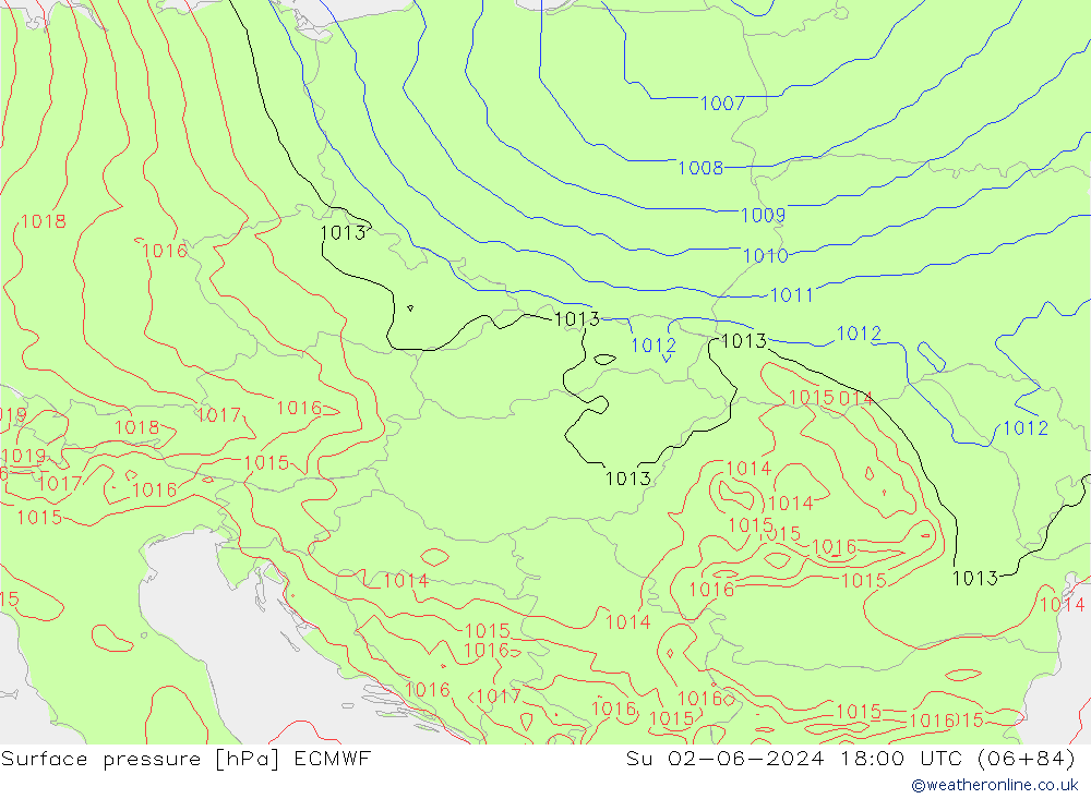 Surface pressure ECMWF Su 02.06.2024 18 UTC