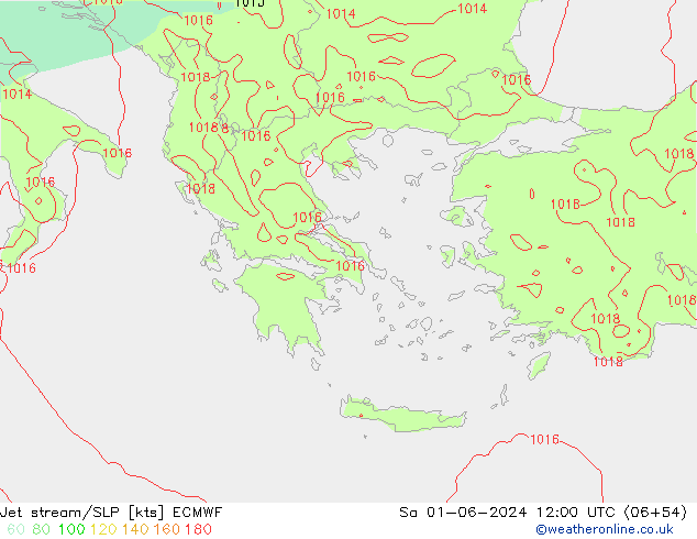 Corrente a getto ECMWF sab 01.06.2024 12 UTC