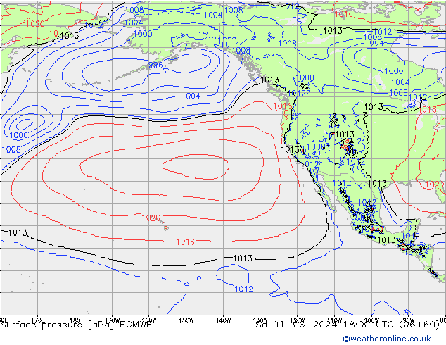 Yer basıncı ECMWF Cts 01.06.2024 18 UTC