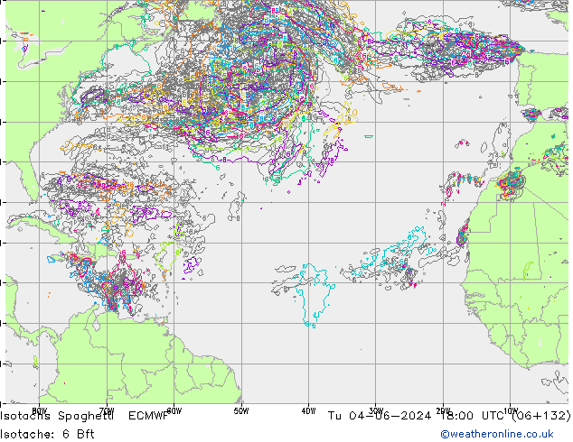 Isotachs Spaghetti ECMWF  04.06.2024 18 UTC