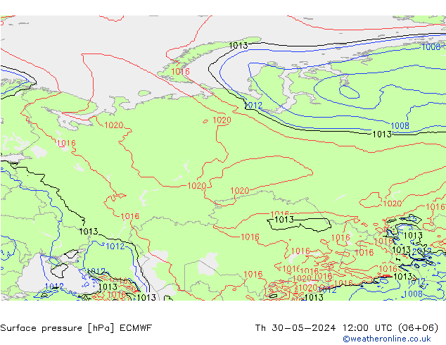 Yer basıncı ECMWF Per 30.05.2024 12 UTC