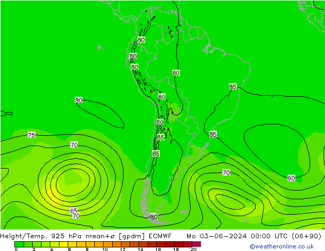 Height/Temp. 925 hPa ECMWF  03.06.2024 00 UTC