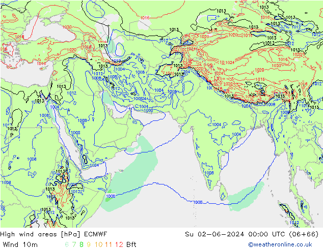 Windvelden ECMWF zo 02.06.2024 00 UTC