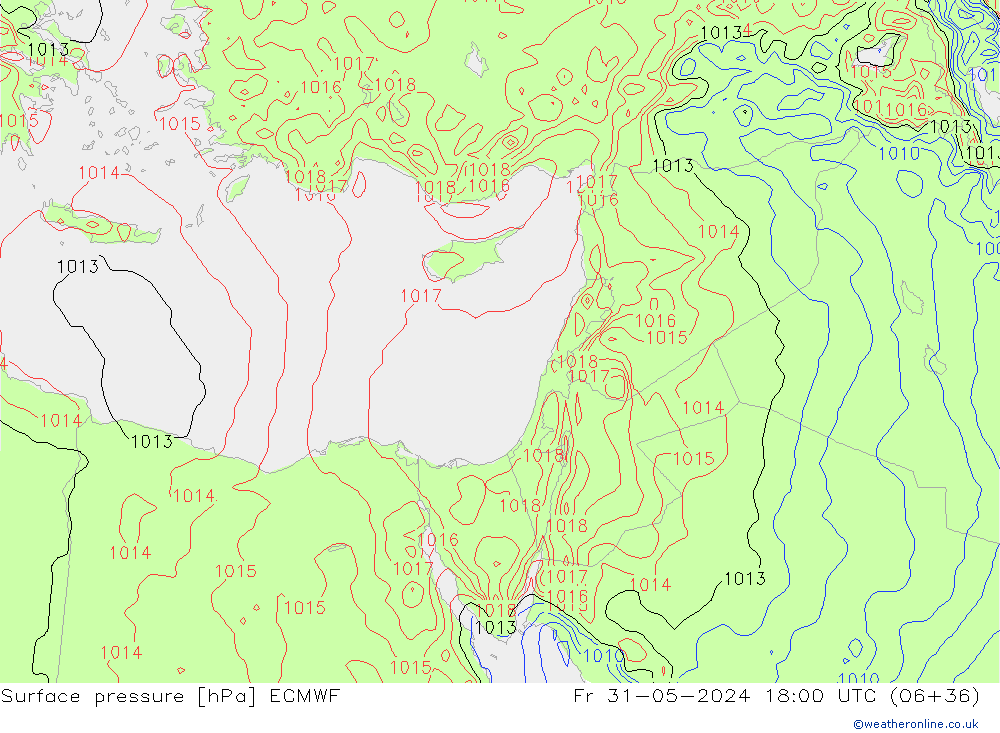 приземное давление ECMWF пт 31.05.2024 18 UTC