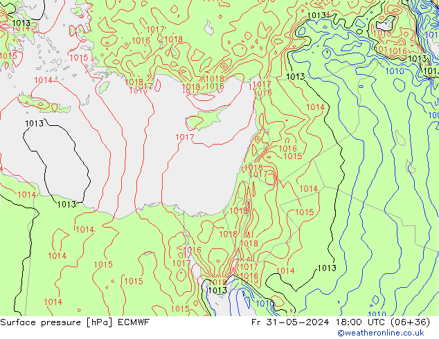 приземное давление ECMWF пт 31.05.2024 18 UTC