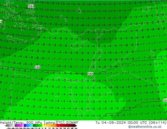 Height/Temp. 500 hPa ECMWF mar 04.06.2024 00 UTC