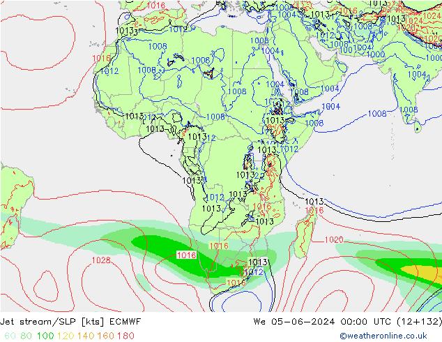 Jet stream/SLP ECMWF We 05.06.2024 00 UTC