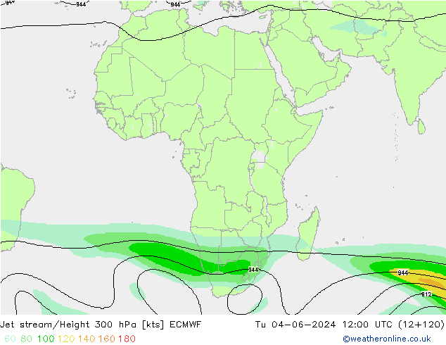 Corriente en chorro ECMWF mar 04.06.2024 12 UTC