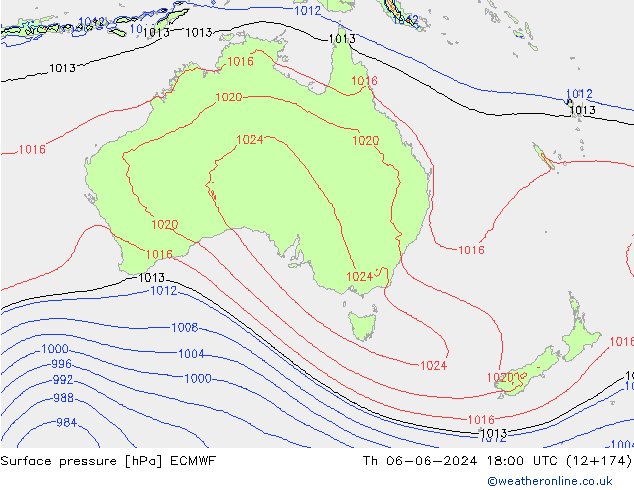 pression de l'air ECMWF jeu 06.06.2024 18 UTC