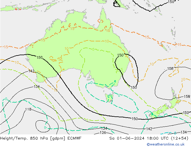 Yükseklik/Sıc. 850 hPa ECMWF Cts 01.06.2024 18 UTC
