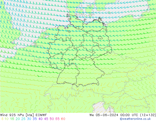 Wind 925 hPa ECMWF Mi 05.06.2024 00 UTC