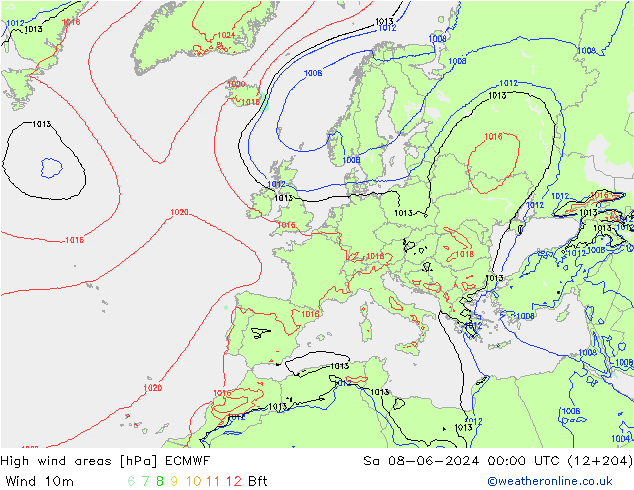 Sturmfelder ECMWF Sa 08.06.2024 00 UTC