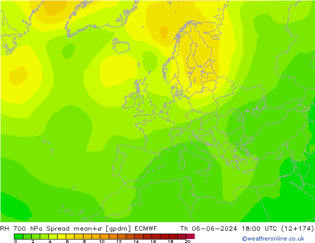 RV 700 hPa Spread ECMWF do 06.06.2024 18 UTC