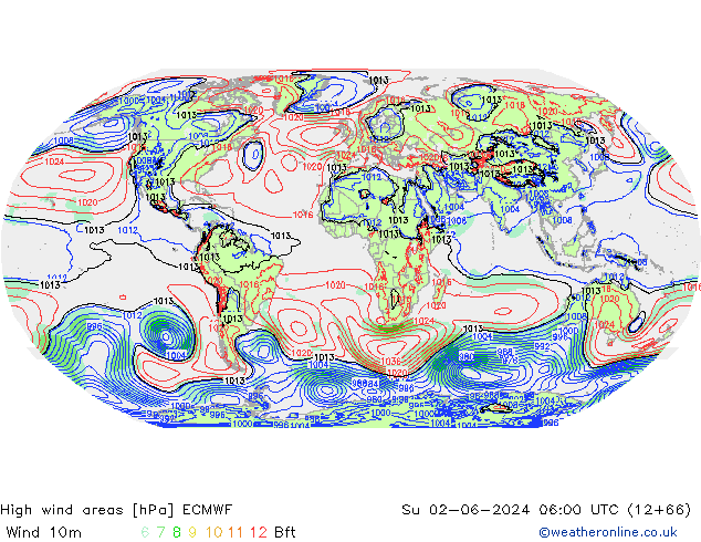 High wind areas ECMWF  02.06.2024 06 UTC