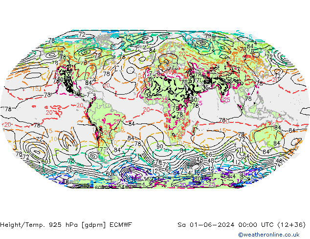 Height/Temp. 925 hPa ECMWF  01.06.2024 00 UTC