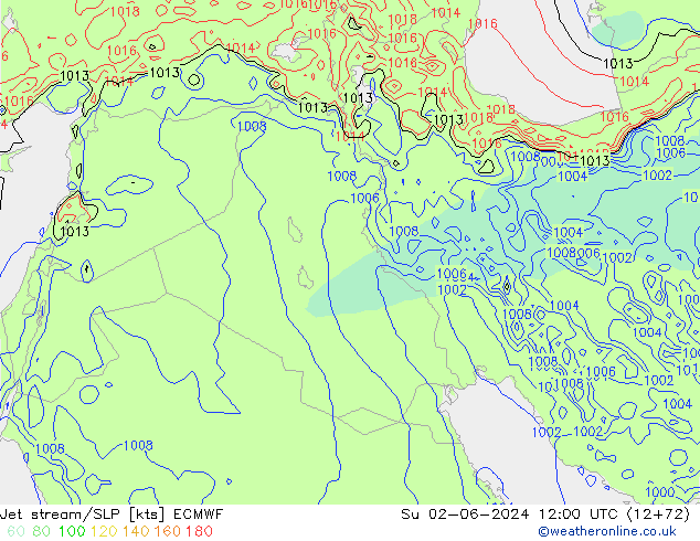 Jet stream/SLP ECMWF Ne 02.06.2024 12 UTC