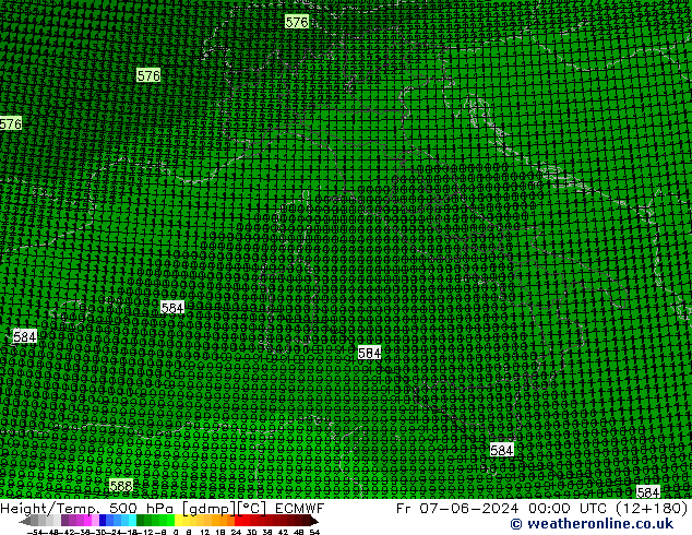 Height/Temp. 500 hPa ECMWF Fr 07.06.2024 00 UTC