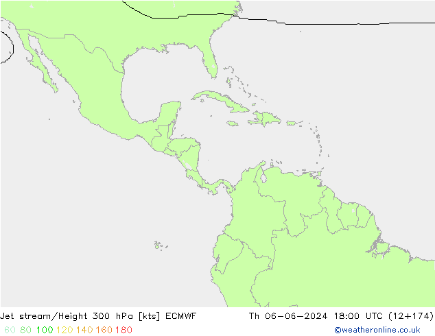 Jet stream/Height 300 hPa ECMWF Th 06.06.2024 18 UTC