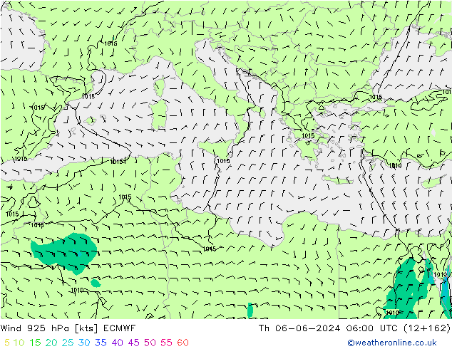 Wind 925 hPa ECMWF Do 06.06.2024 06 UTC