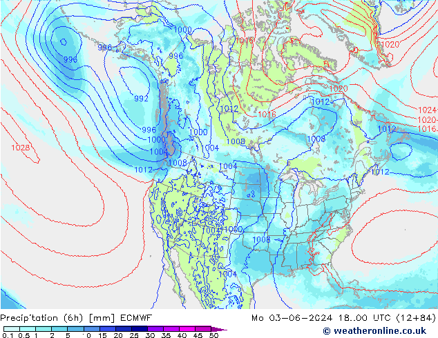 Nied. akkumuliert (6Std) ECMWF Mo 03.06.2024 00 UTC