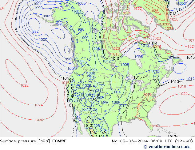 Bodendruck ECMWF Mo 03.06.2024 06 UTC