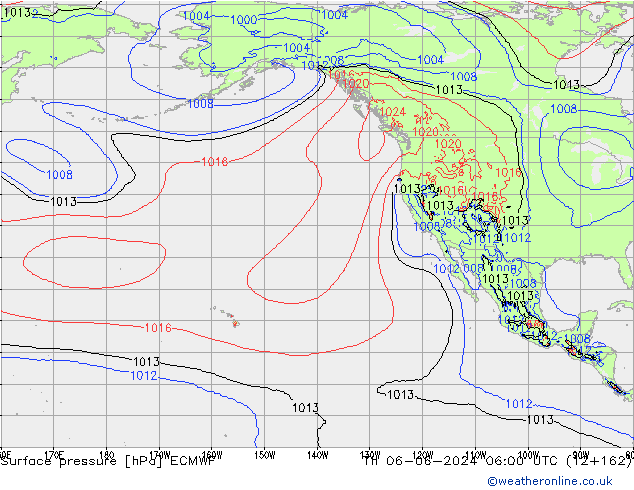 Surface pressure ECMWF Th 06.06.2024 06 UTC