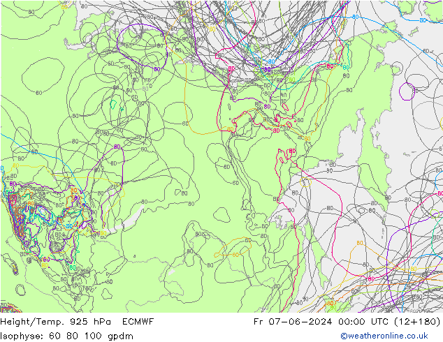 Height/Temp. 925 hPa ECMWF pt. 07.06.2024 00 UTC