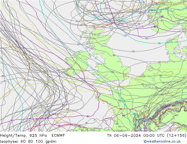 Géop./Temp. 925 hPa ECMWF jeu 06.06.2024 00 UTC