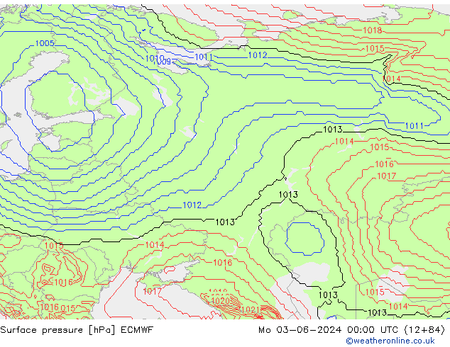 pression de l'air ECMWF lun 03.06.2024 00 UTC