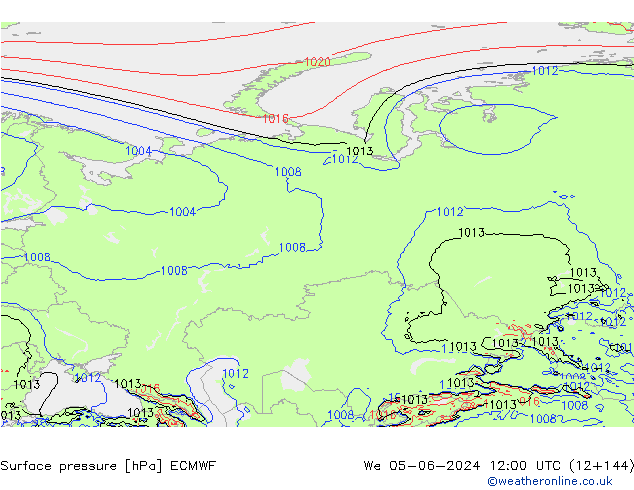 pression de l'air ECMWF mer 05.06.2024 12 UTC