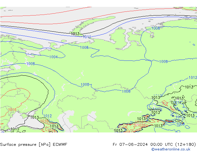 Yer basıncı ECMWF Cu 07.06.2024 00 UTC