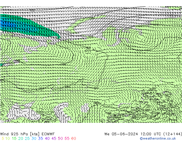 Wind 925 hPa ECMWF Mi 05.06.2024 12 UTC