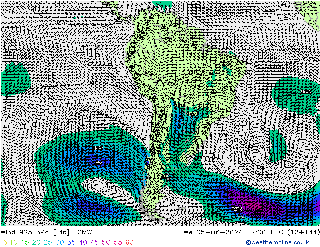 Wind 925 hPa ECMWF St 05.06.2024 12 UTC