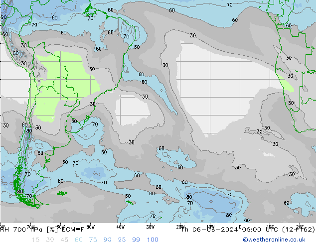 700 hPa Nispi Nem ECMWF Per 06.06.2024 06 UTC