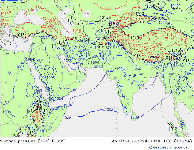 Yer basıncı ECMWF Pzt 03.06.2024 00 UTC